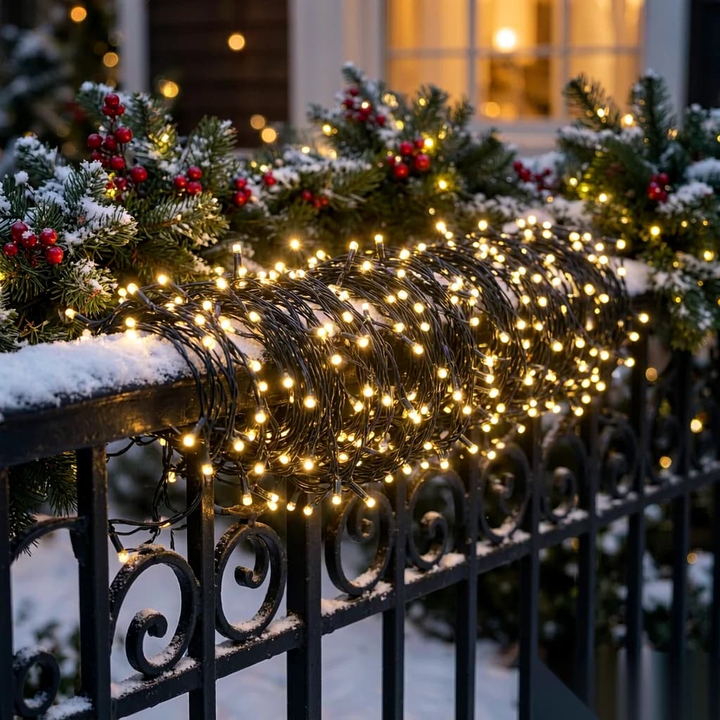 Waterproof Solar String Lights, Warm White LED for Garden Landscape