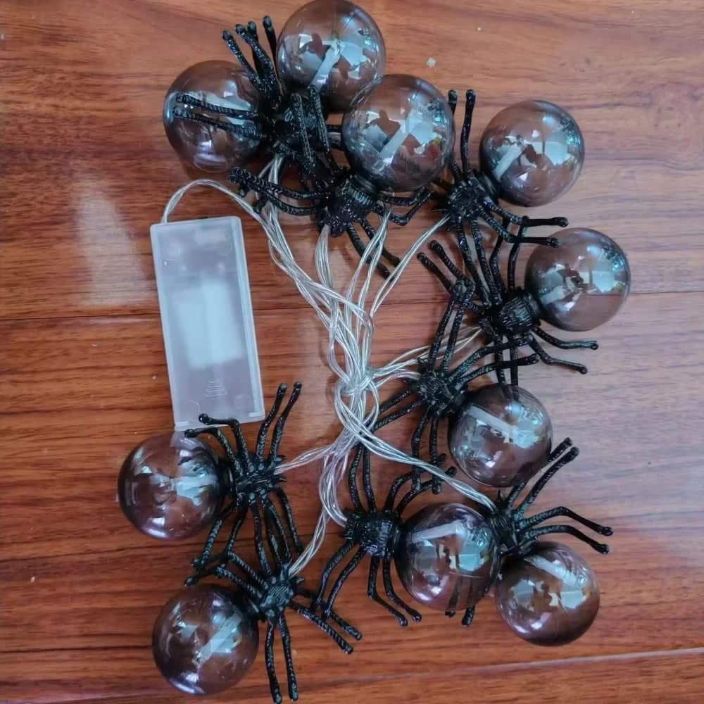 Purple Spider LED Fairy String Lights, Battery Operated