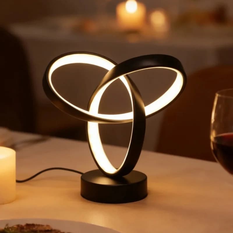 Modern Tri-Color Dimming Spiral LED Desk Lamp