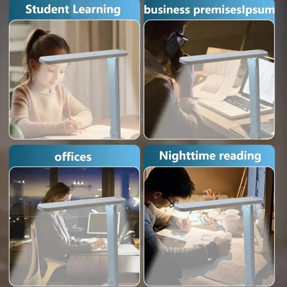 Dimmable Foldable LED Desk Lamp with 3 Color Modes