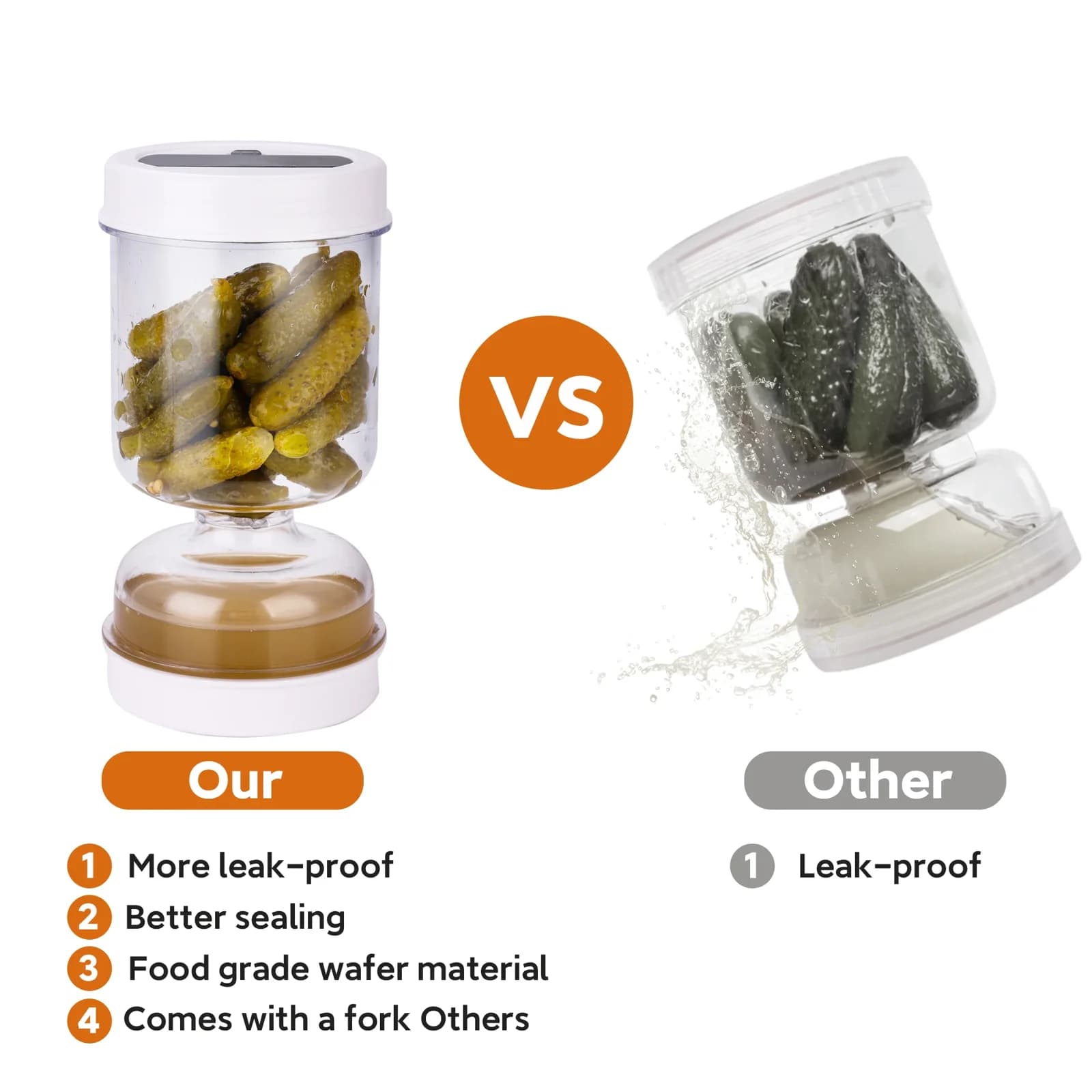Hourglass Pickle and Olive Jar with Forks and Strainer