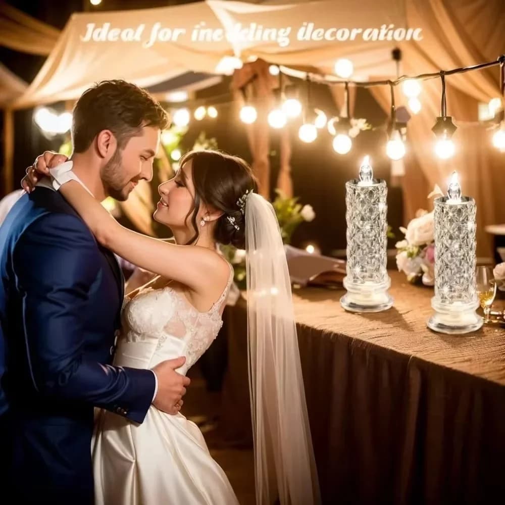 Crystal Projection Flameless LED Candle Light
