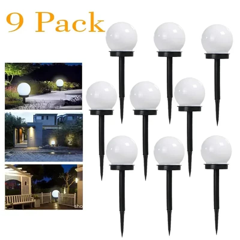 Solar Powered Waterproof LED Ball Light for Garden