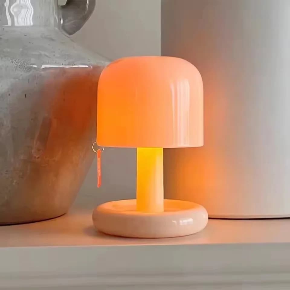 Rechargeable Mushroom Sunset Lamp, Touch Control LED Night Light