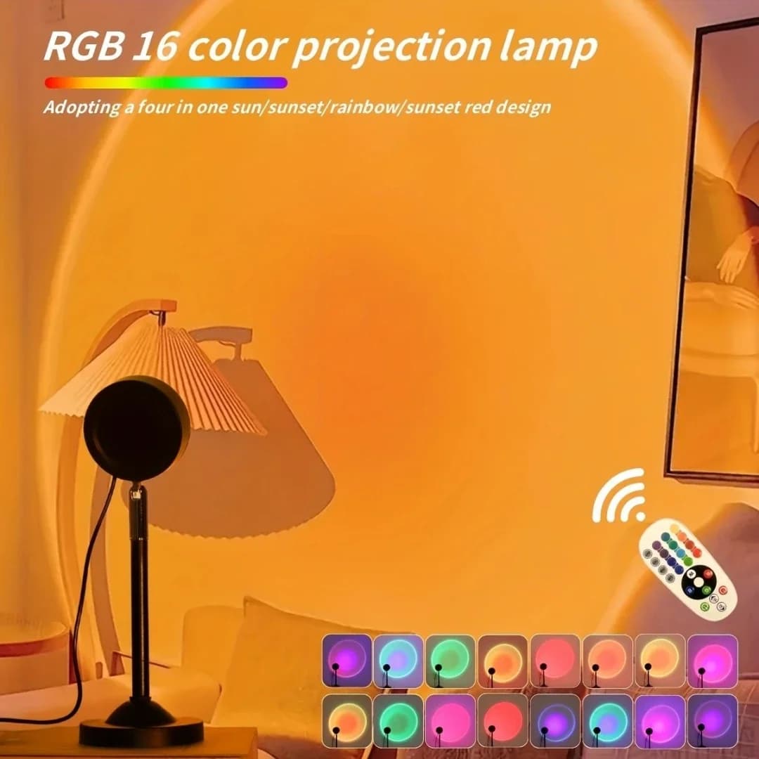 Mini USB RGB Sunset Projector Lamp with Remote