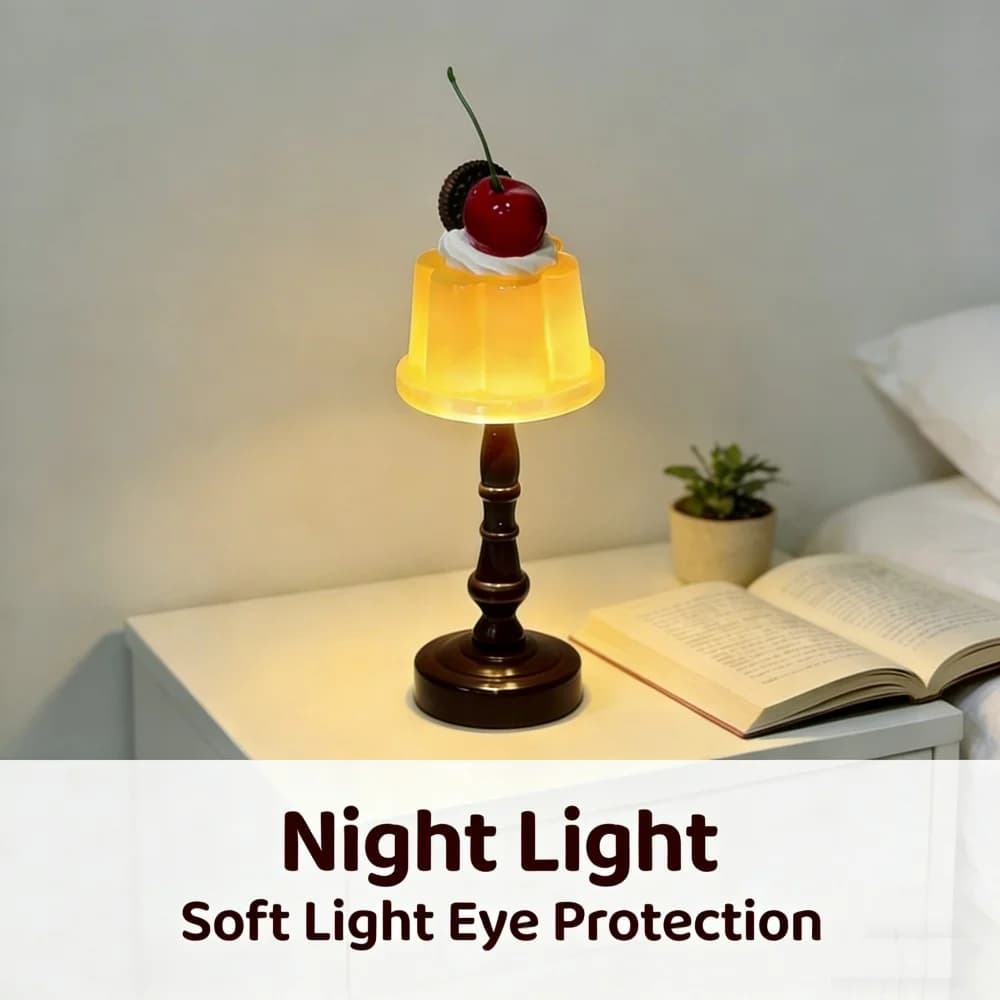 Retro Pudding Shape Mini LED Desk Night Light