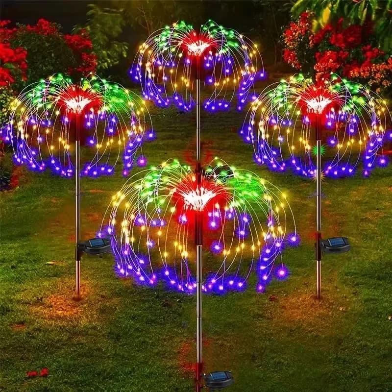 Solar LED Dandelion Firework Garden Lights