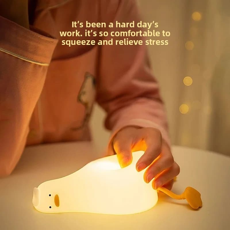 Rechargeable Silicone Duck Bedside Night Light