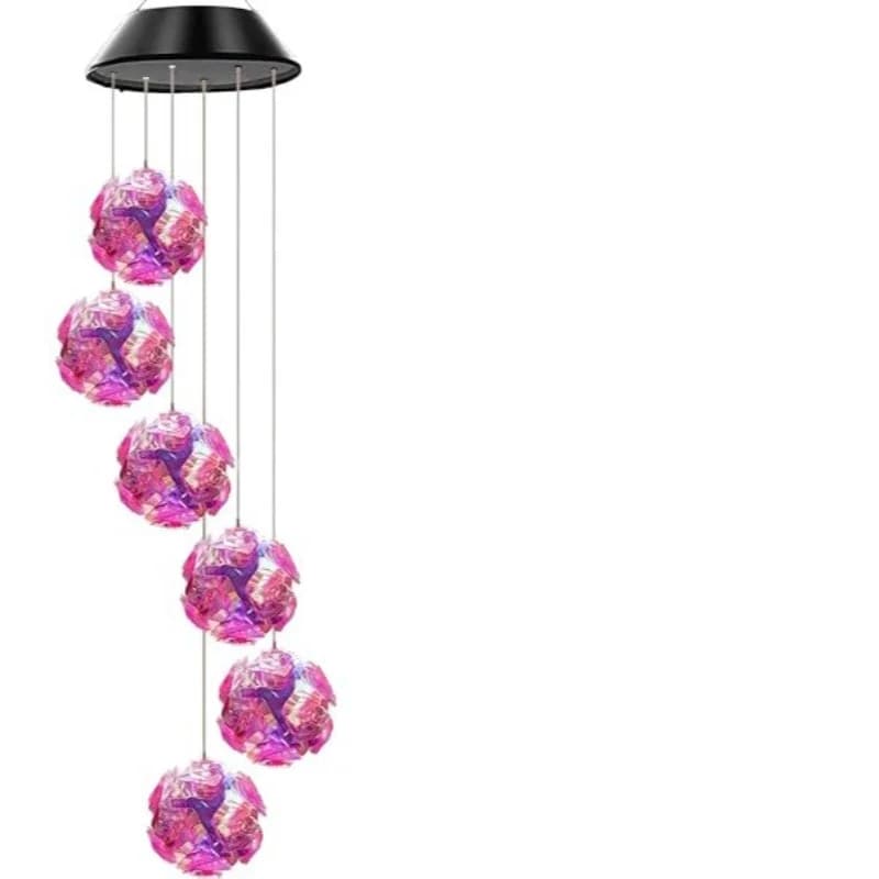 Solar Powered Colorful Wind Chime Hanging Lights
