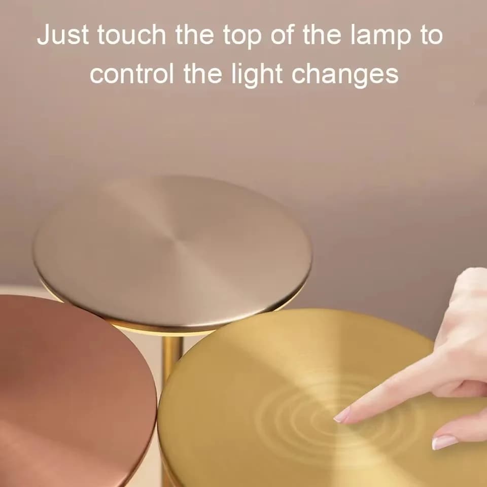 Crystal Metal LED Table Lamp, Dimmable 3 Colors