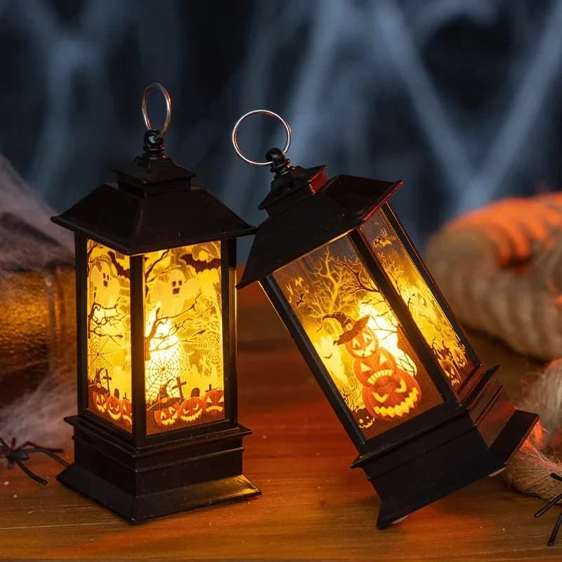 Retro Mini LED Lantern Night Light, Halloween Theme