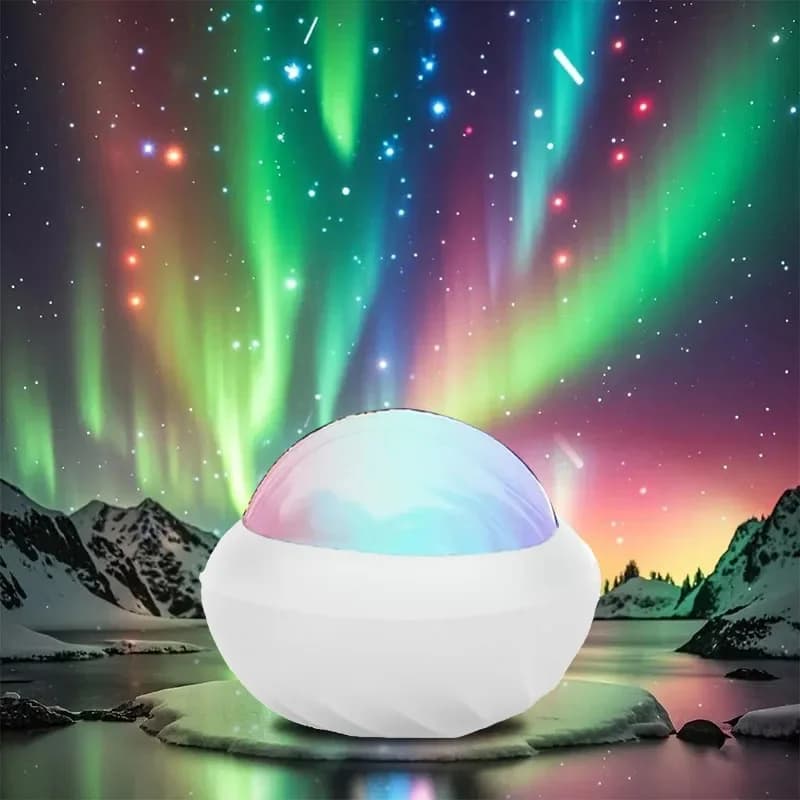USB Powered Multicolor Aurora Projector Night Light
