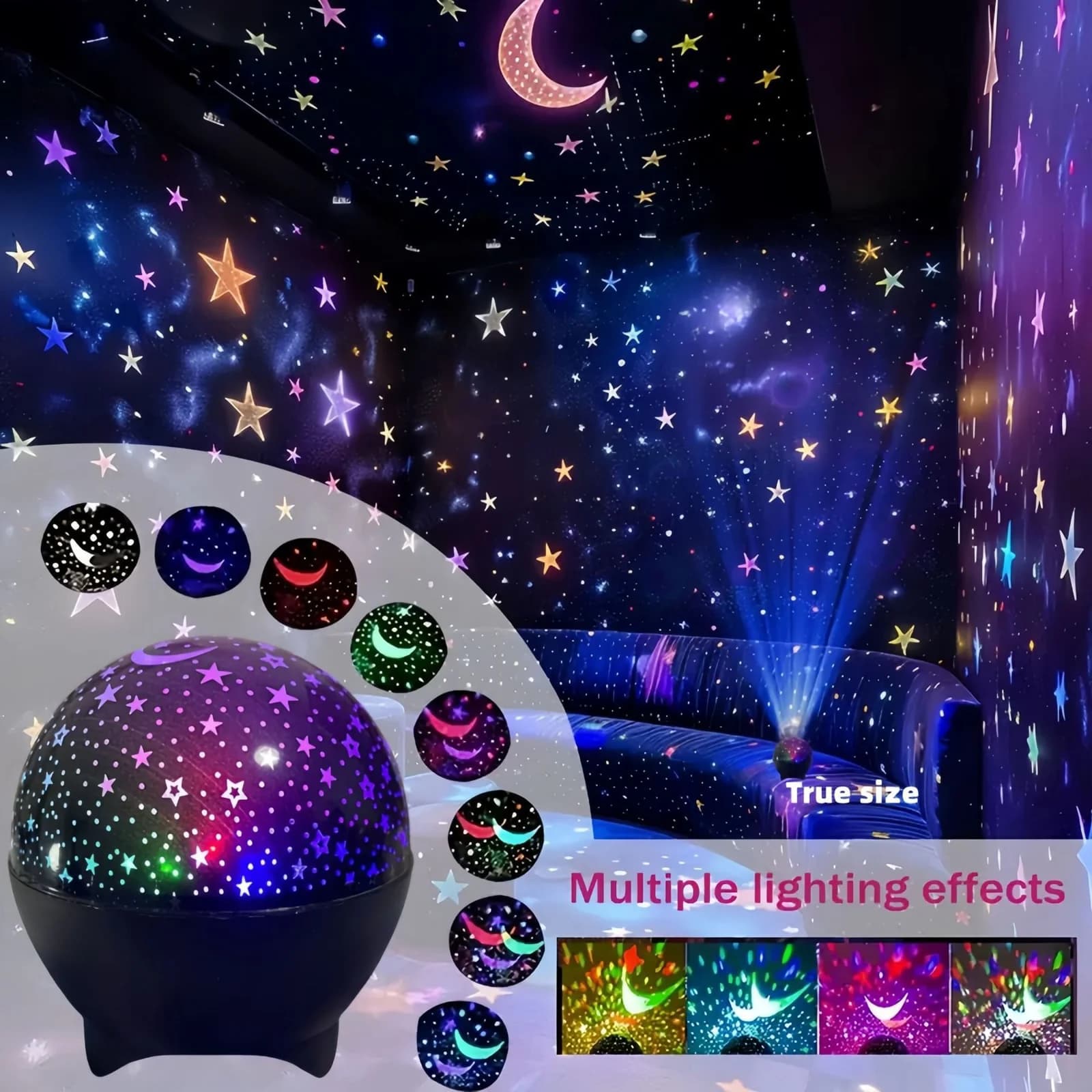 Rotating Starry Sky Galaxy Night Light Projector