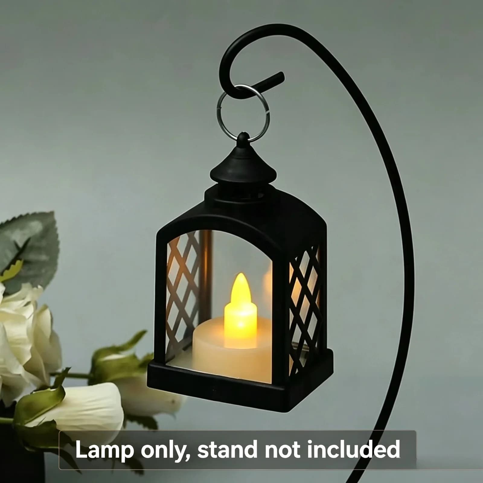 Retro Mini LED Lantern Candle Night Light with Warm Glow
