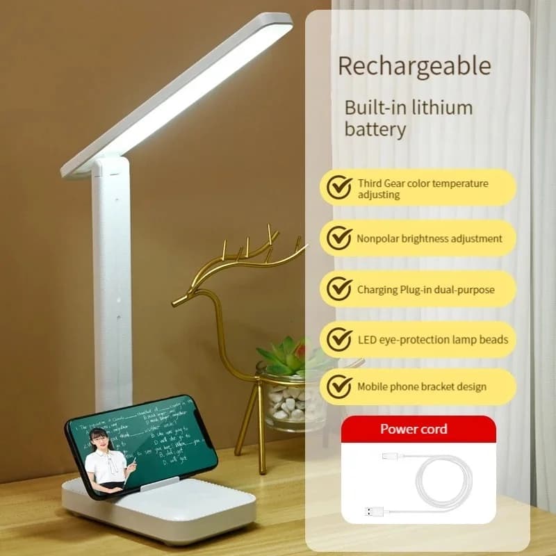 Dimmable Foldable LED Desk Lamp with 3 Color Modes