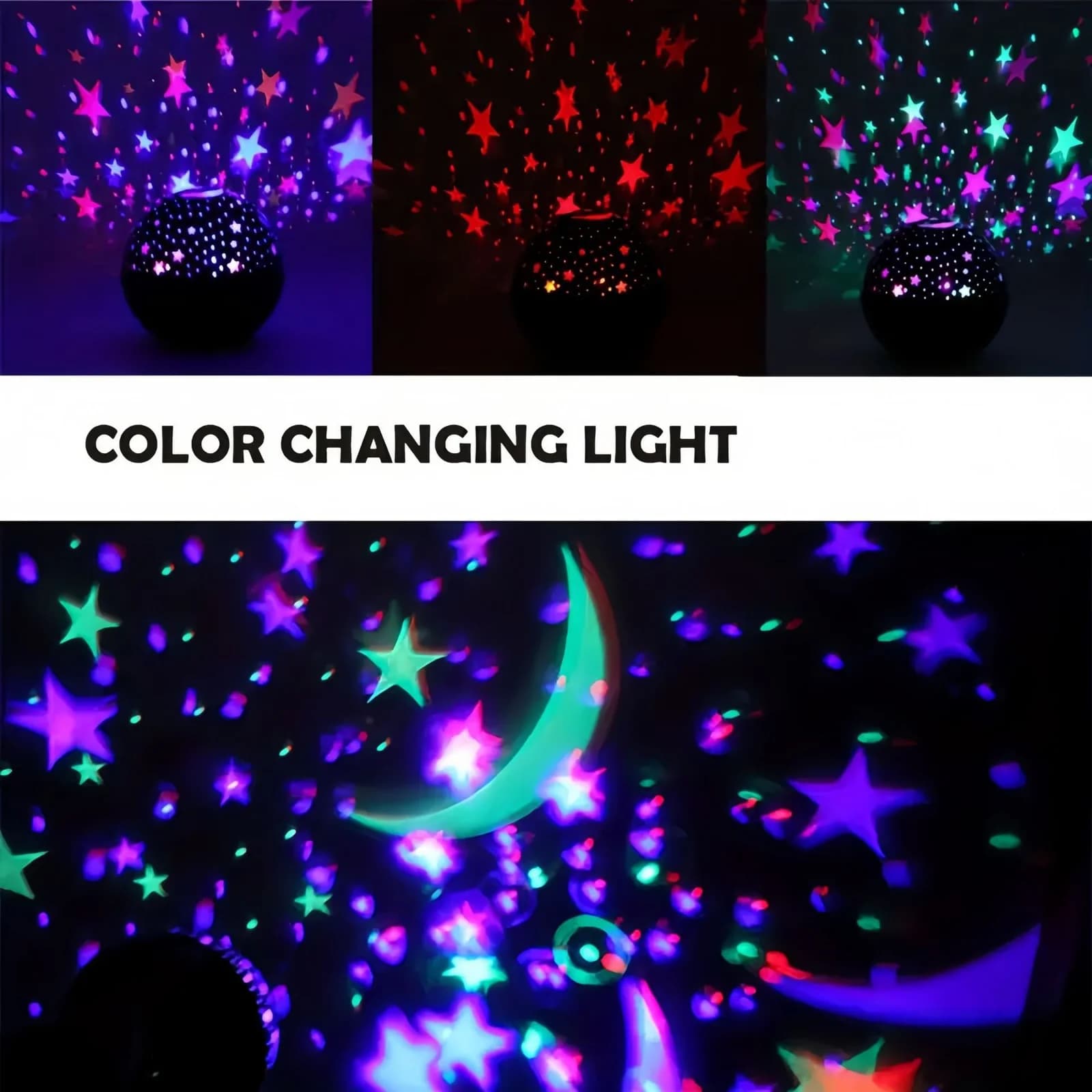 Rotating Starry Sky Galaxy Night Light Projector
