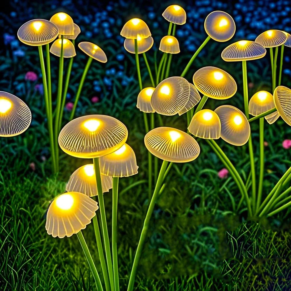 Solar LED Mushroom Garden Light, Waterproof