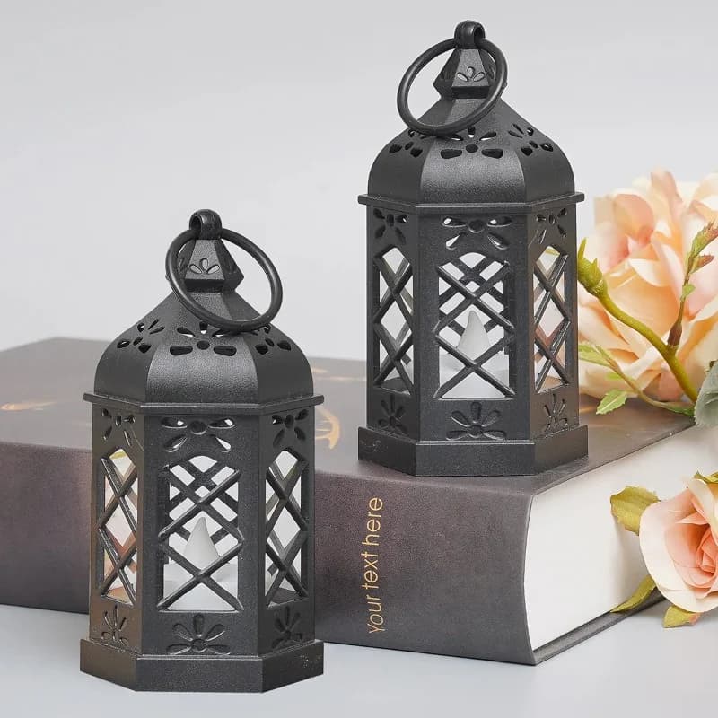 Hexagon Vintage Flameless LED Candle Lantern