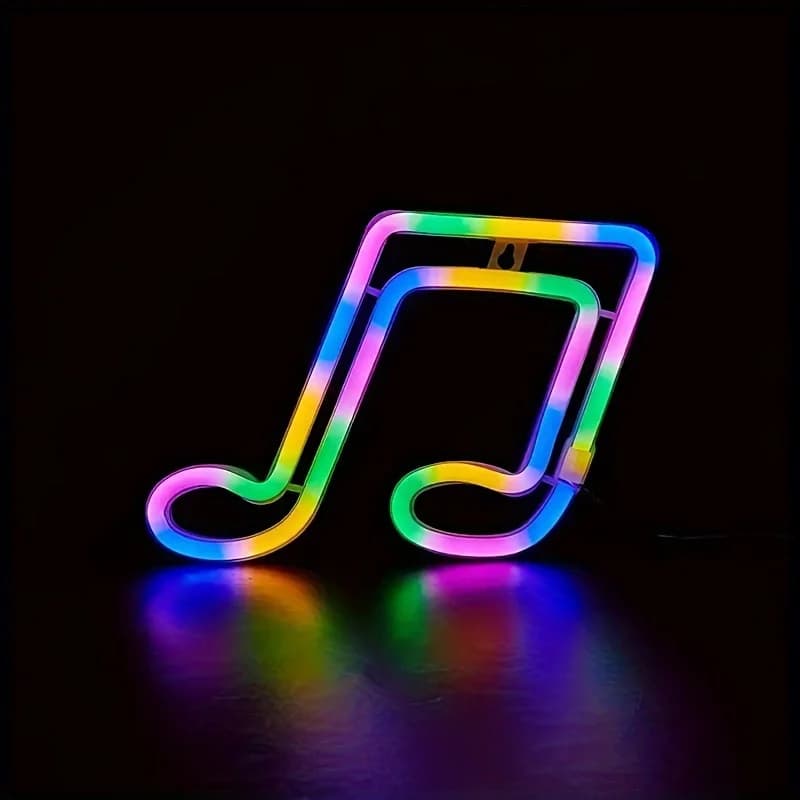 Guitar Shape LED Neon Sign Light, USB or Battery