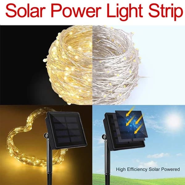 Waterproof Solar LED Fairy String Lights