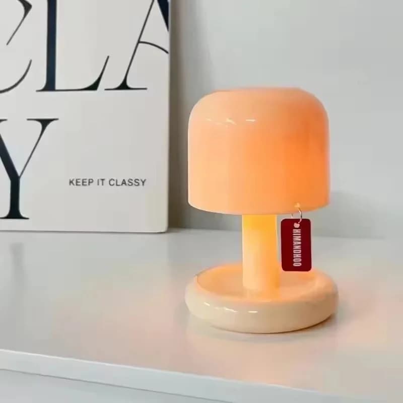 USB Rechargeable Mushroom LED Night Light, Sunset Mode