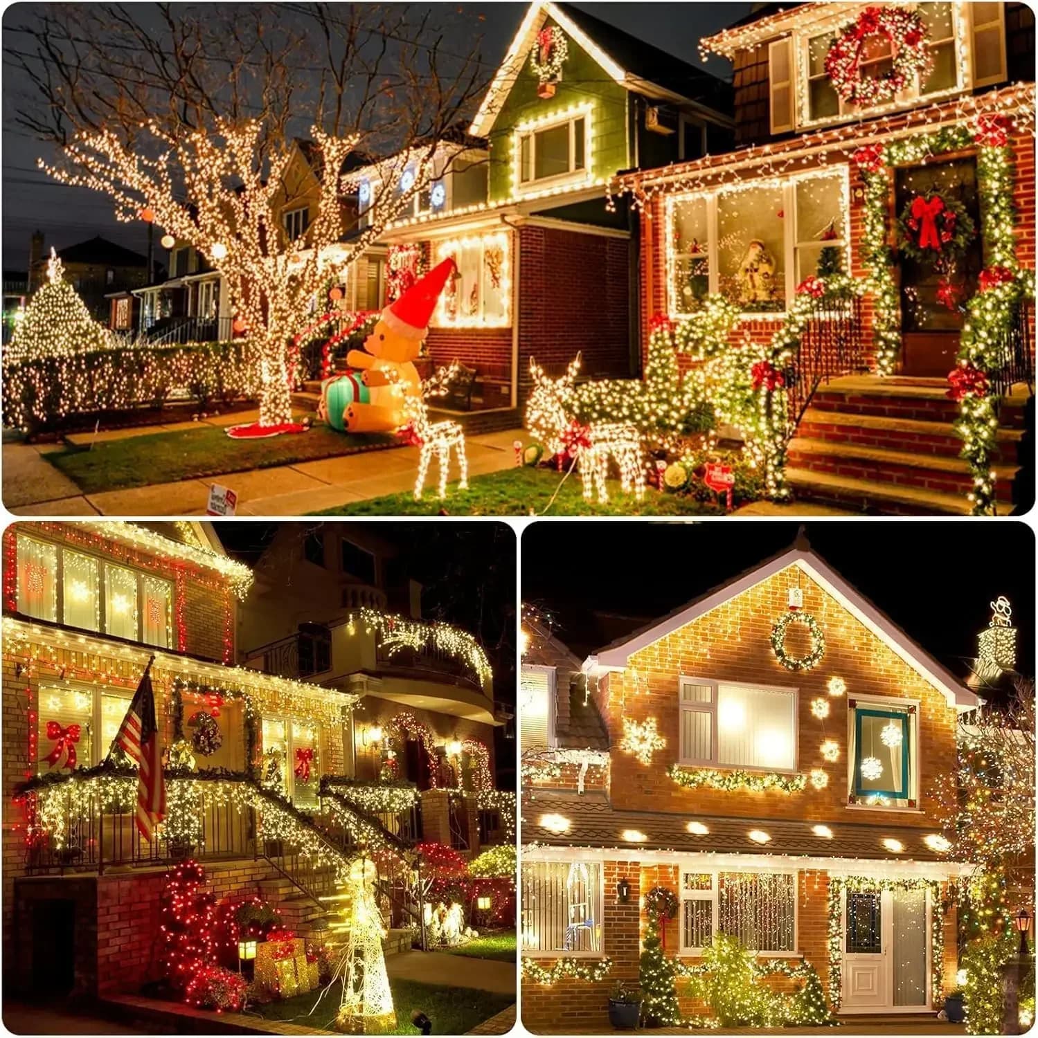 Waterproof Solar String Lights with Warm White LED for Garden