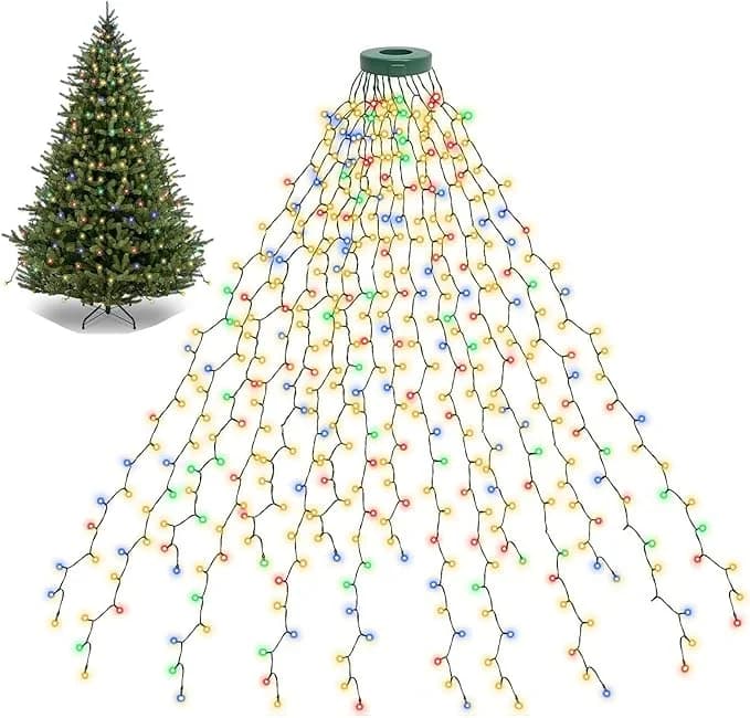 LED Ring Christmas Tree Topper, 1.5m-3m