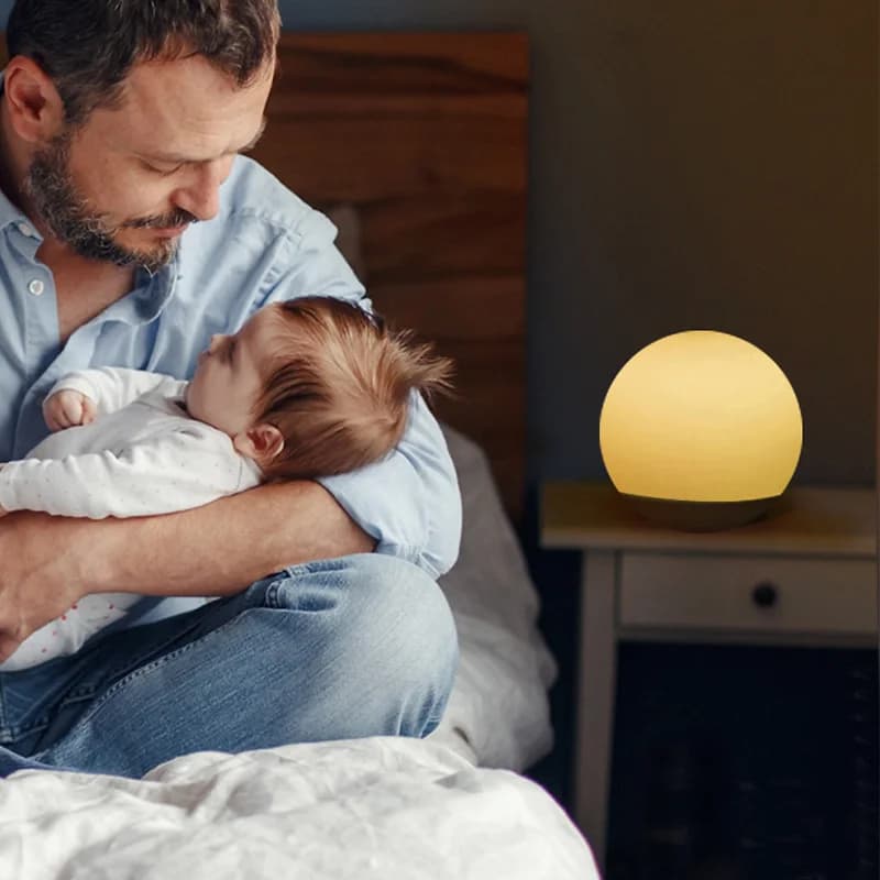 Rechargeable LED Ball Night Light for Bedside Decor