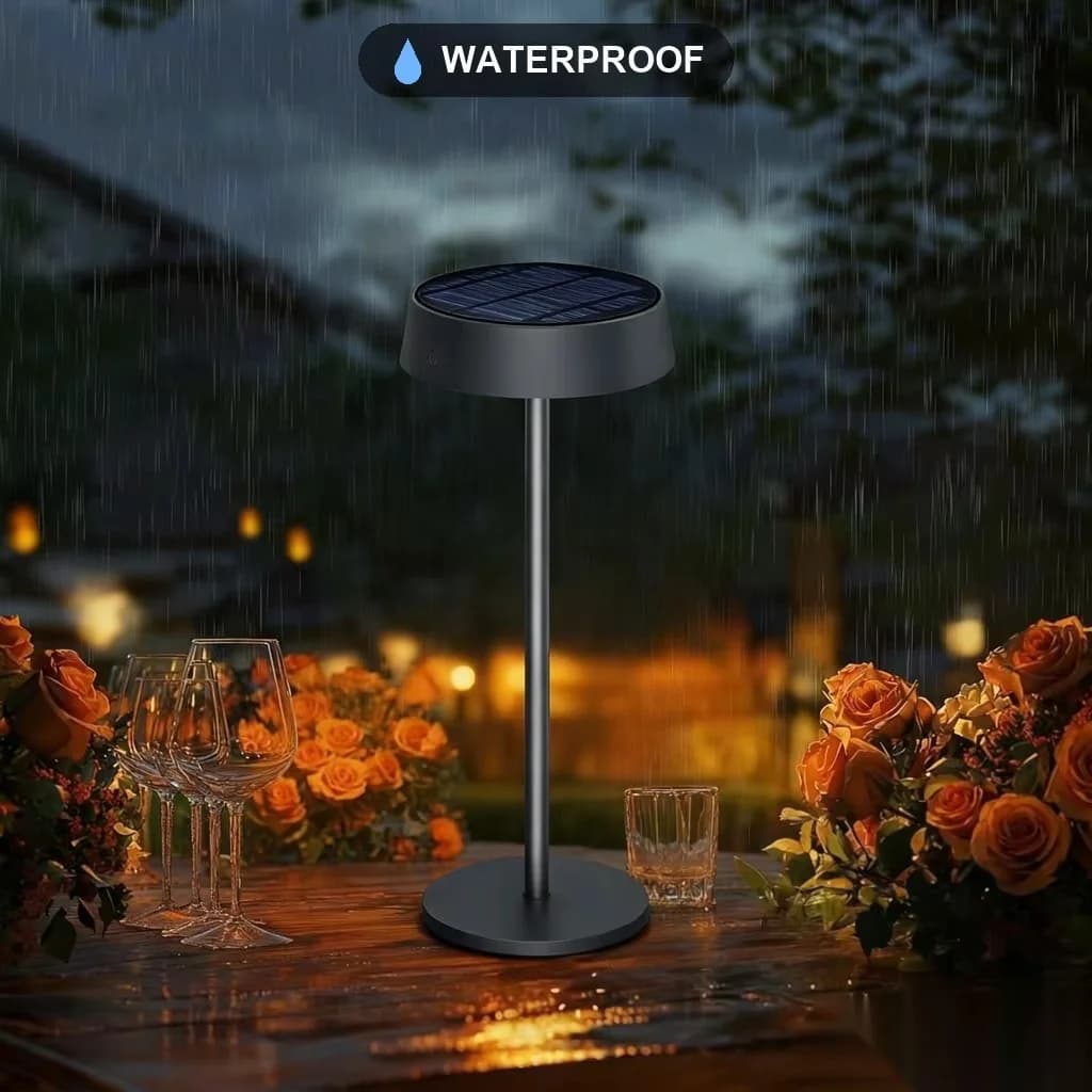 Solar Table Lamp, USB Dual Charging, 3 Colors