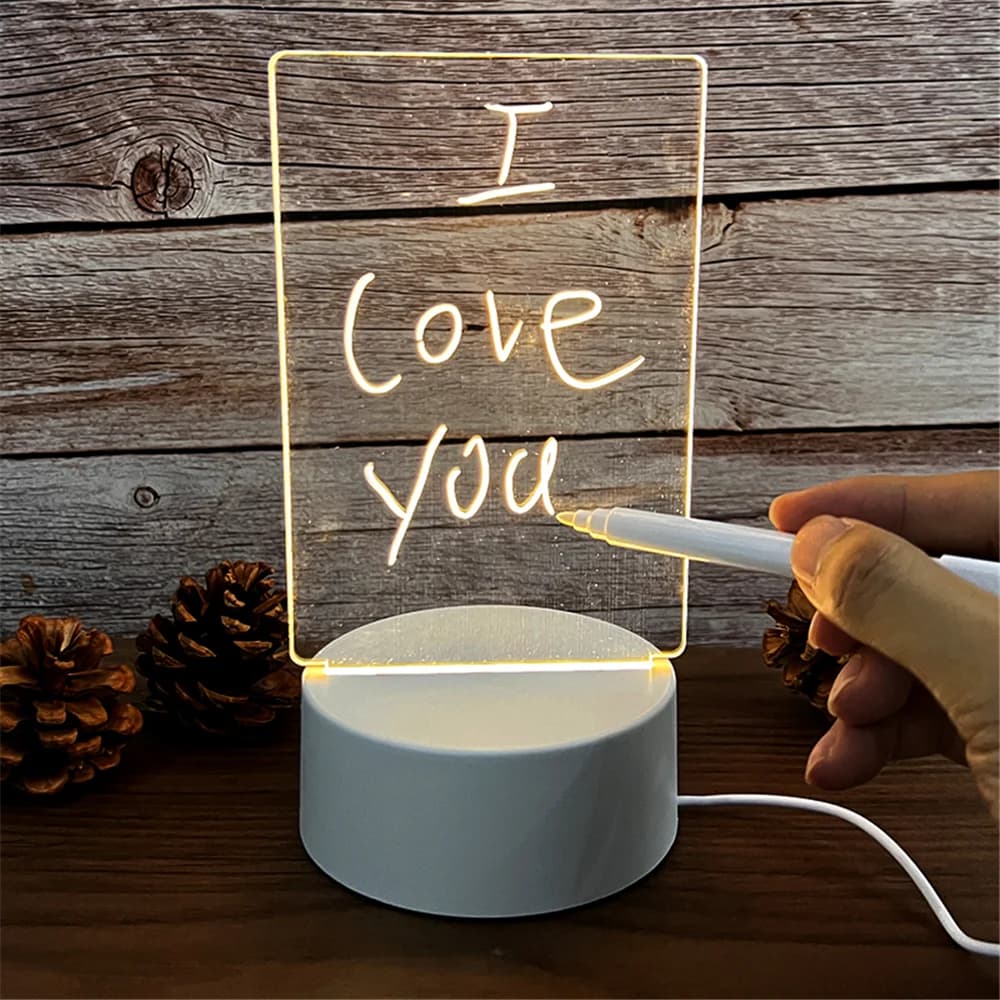 USB Acrylic LED Message Board Night Light