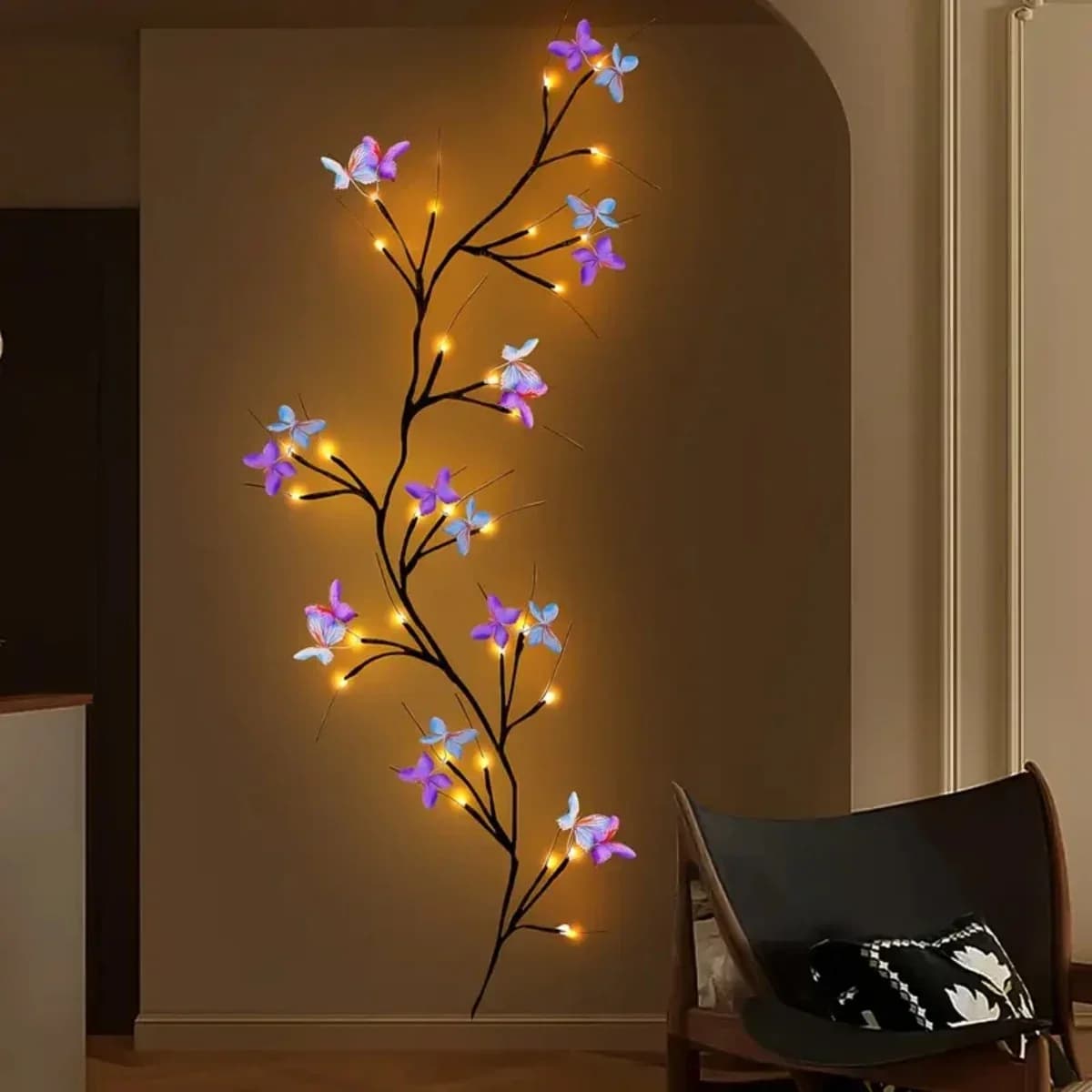 Warm White USB Powered Butterfly Bendable Vine String Lights