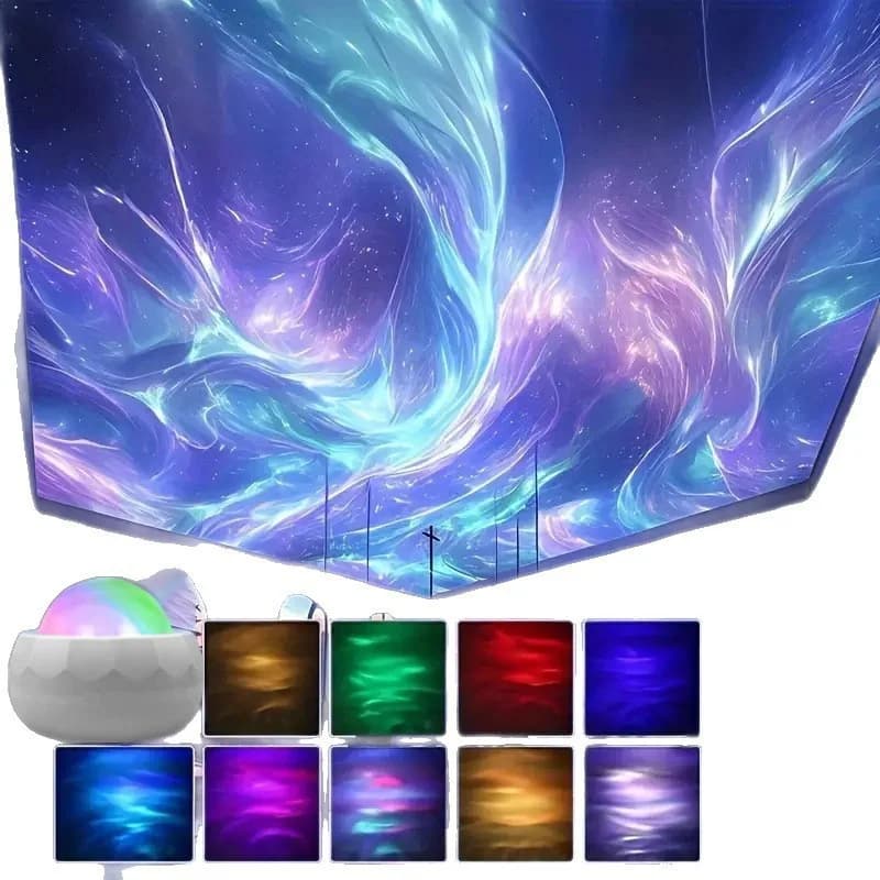 RGB Aurora Projector Night Light with Remote