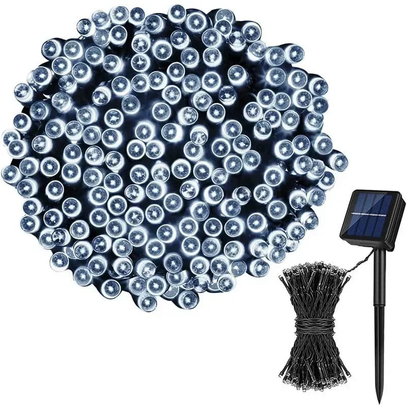 Waterproof Solar String Lights with Warm White LED for Outdoors