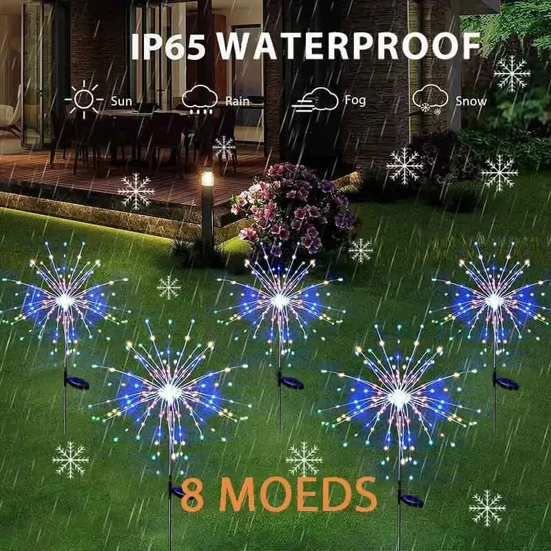 Solar LED Dandelion Firework Garden Lights