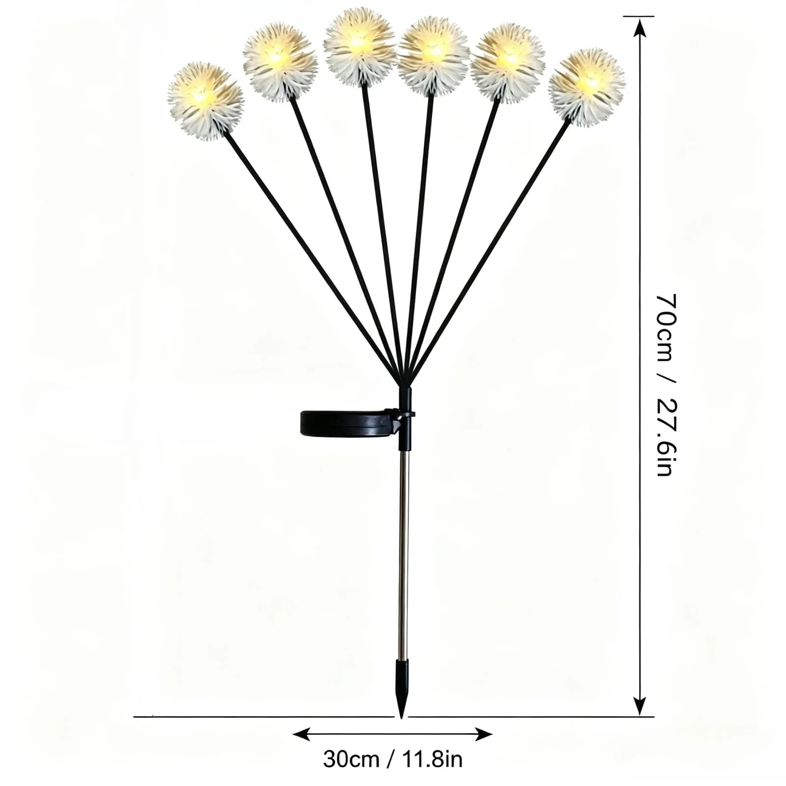 Waterproof Solar Plush Ball Dandelion Garden Light
