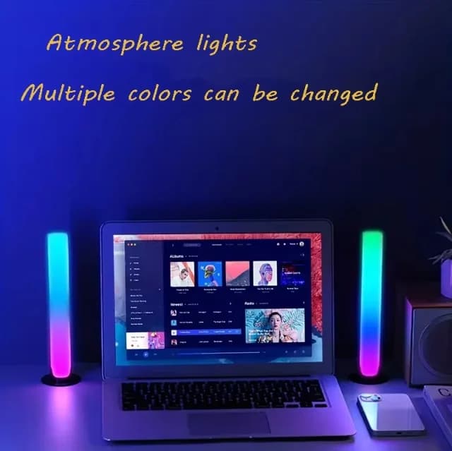 USB Rechargeable RGB Music Rhythm Pickup Light