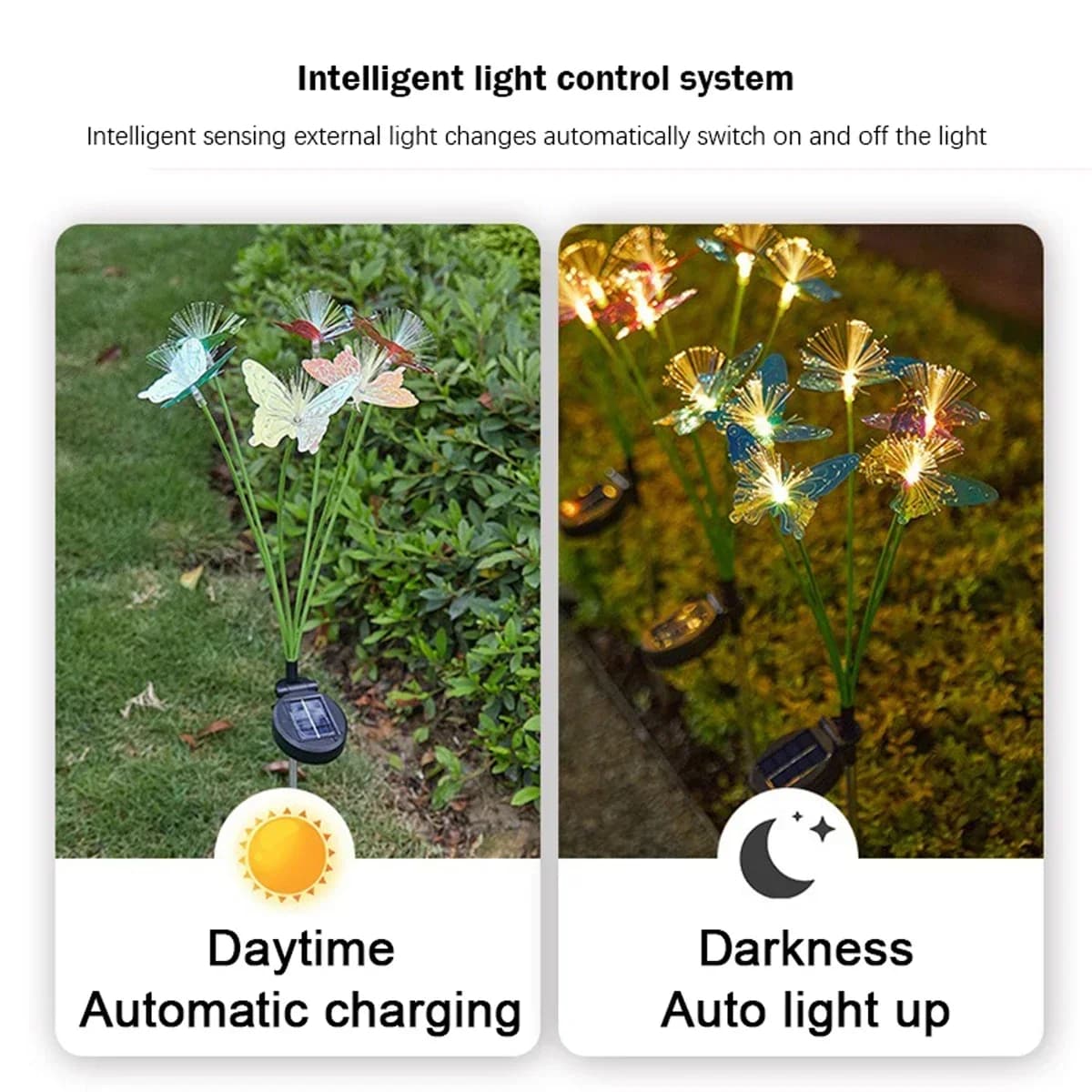 Solar Fiber Optic Butterfly Garden Lights