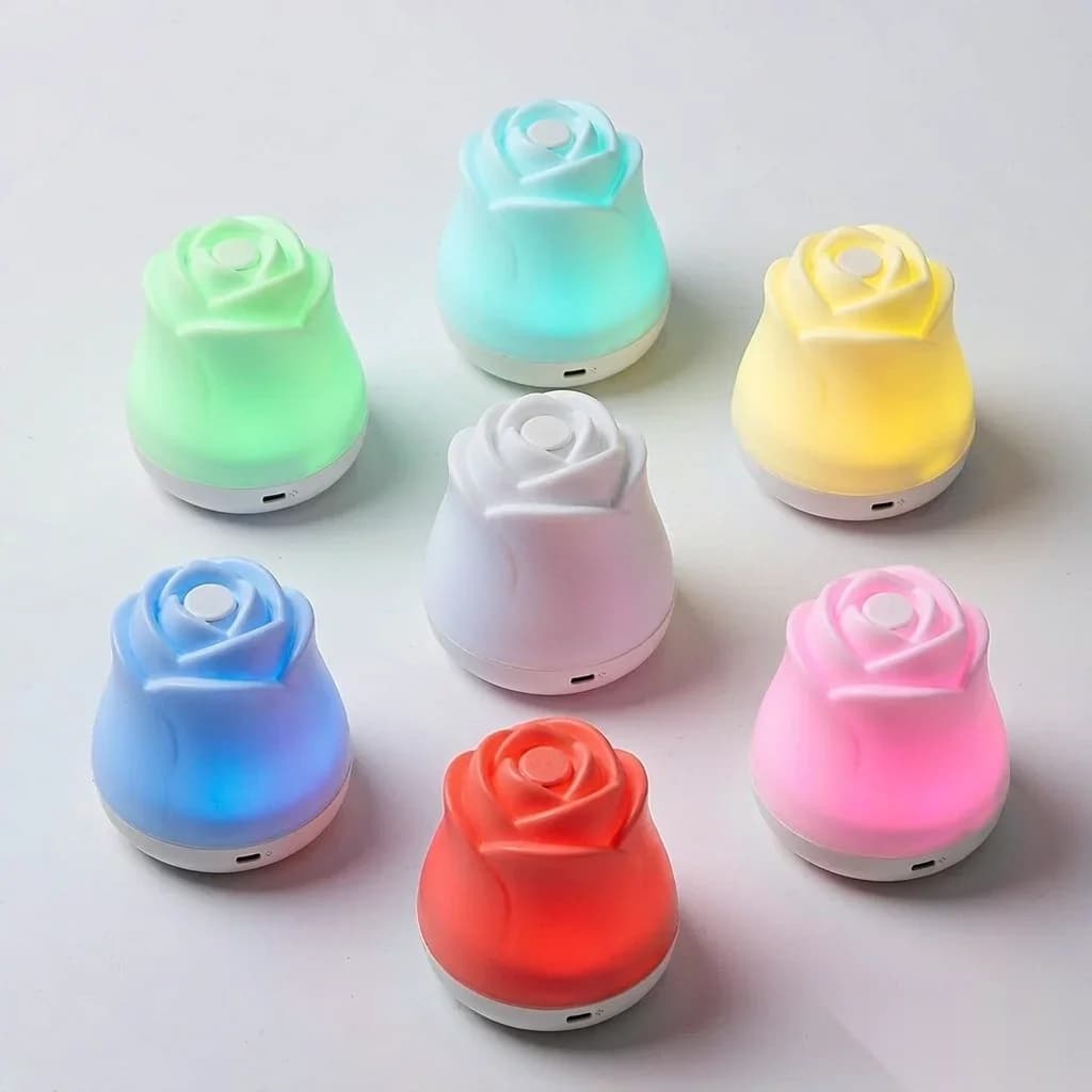 USB Rechargeable Rose Touch Sensor Bedside Lamp