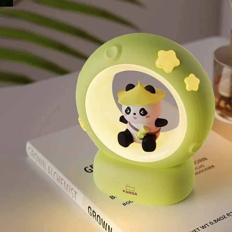 Cute Panda Cartoon Rechargeable or Plug-in Night Light