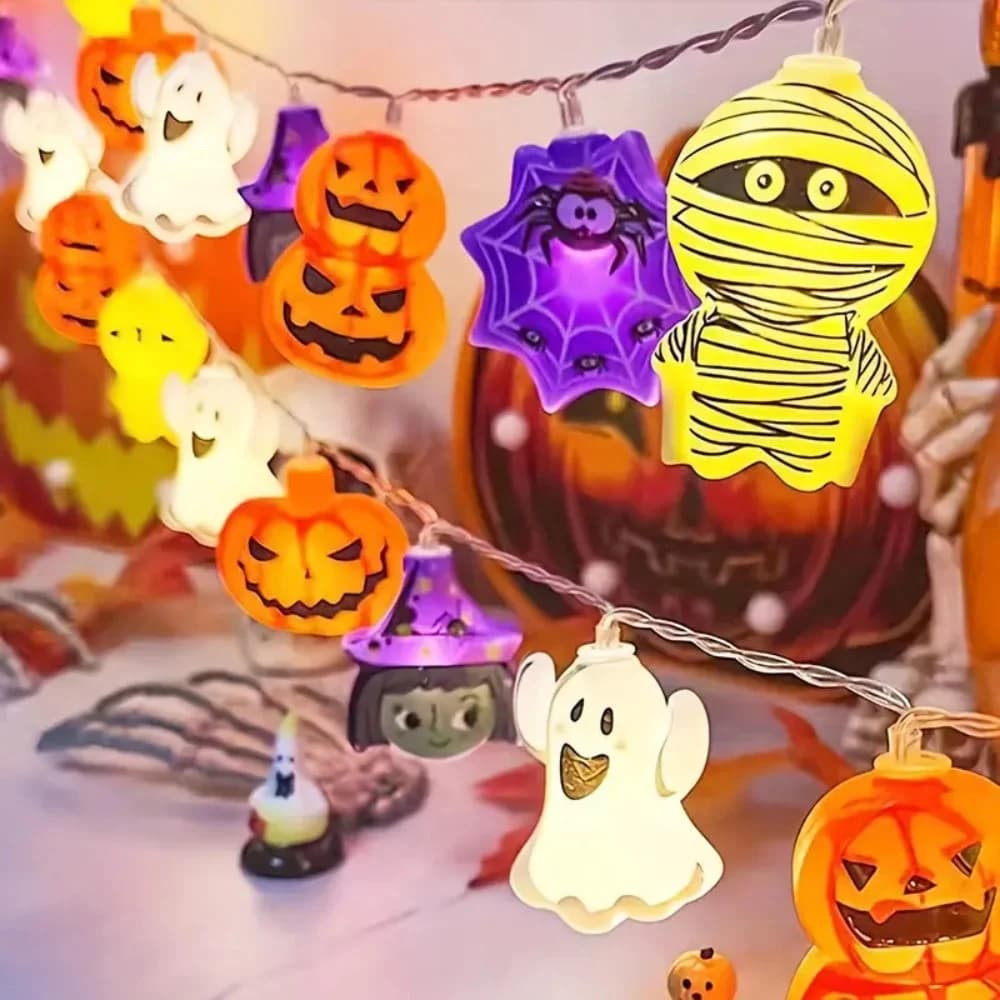 Battery Operated Halloween Shaped String Lights