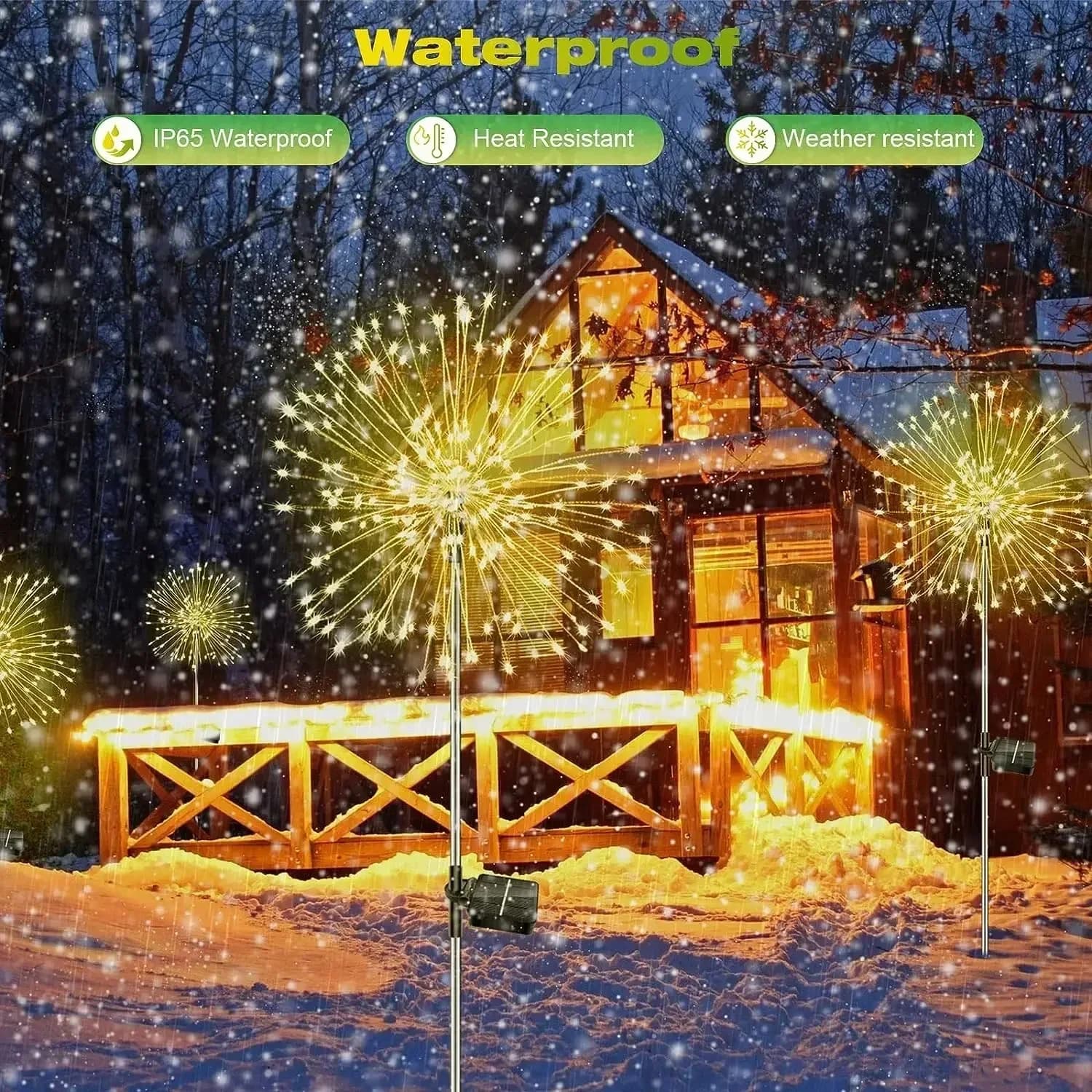 Solar Firework LED Garden Fairy Lights, 8 Modes