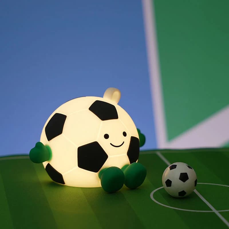 Rechargeable Silicone Soccer Night Light, RGB Dimmable
