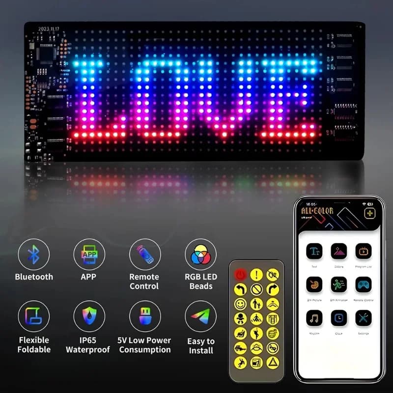 Programmable Flexible LED Pixel Display Sign