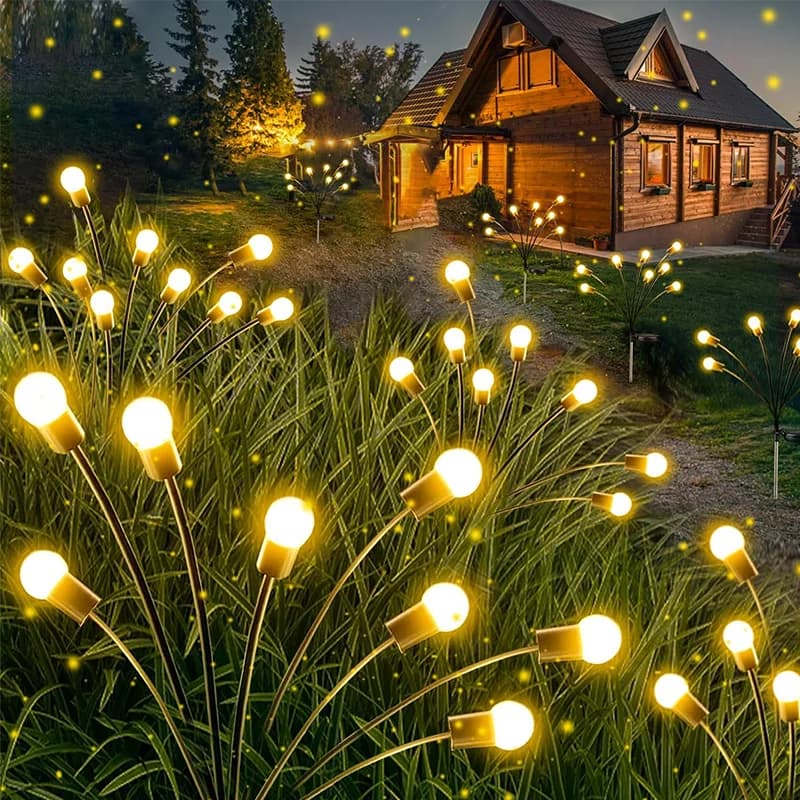 Solar Powered Firefly Garden Lights, Waterproof