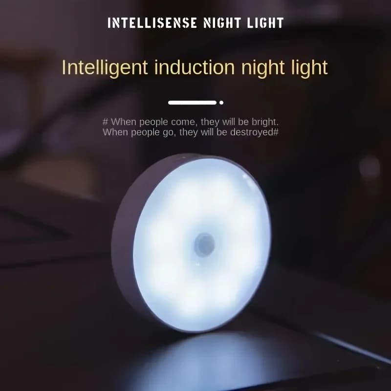 Rechargeable Motion Sensor LED Bedside Lamp, White